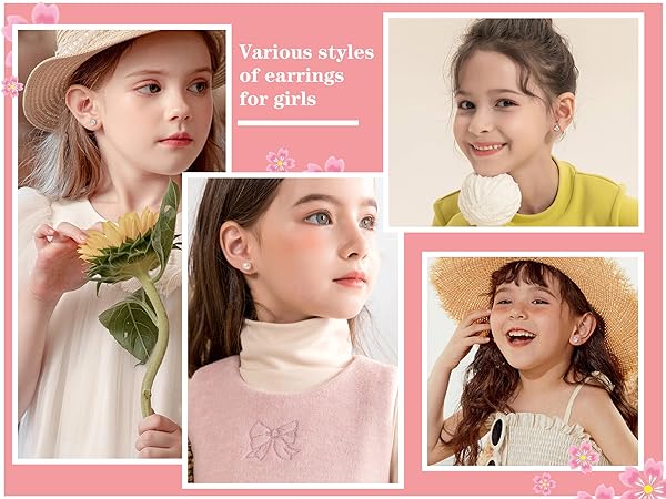 screw back earrings for girls
