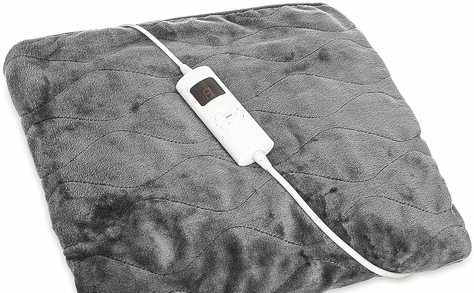 HMWD Electric Heated Throw Blanket With 3 Timer Settings & 6 Heating
