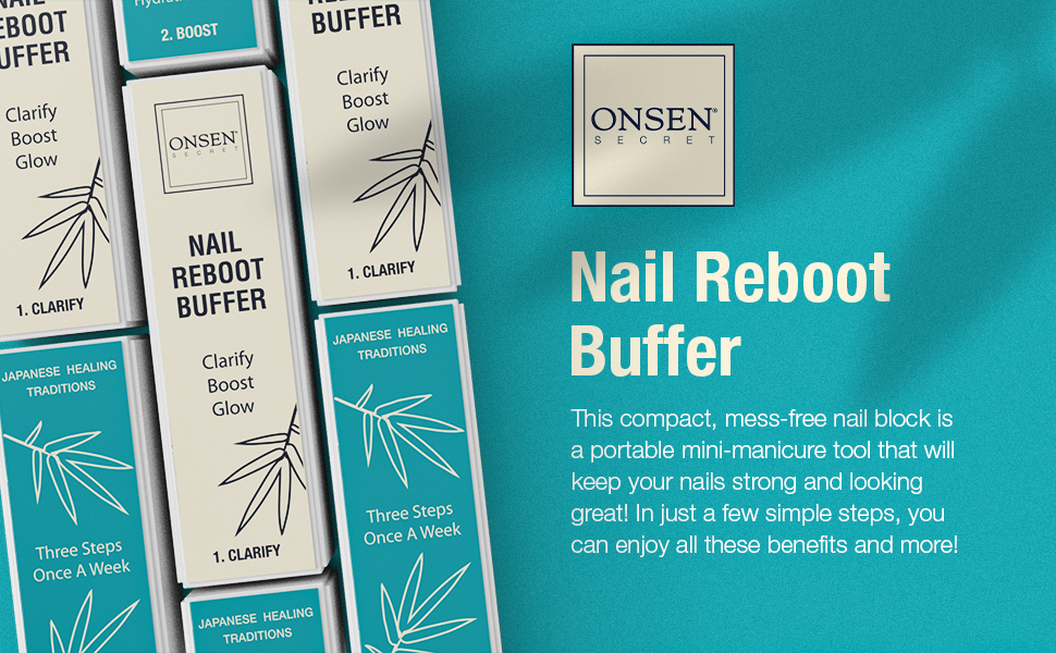 Onsen Secret Professional Nail Buffer, Ultimate Shine Nail Buffing