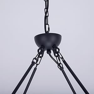Wellmet Extra Large Chandelier Diam 60 inch, 20Light Wagon Wheel