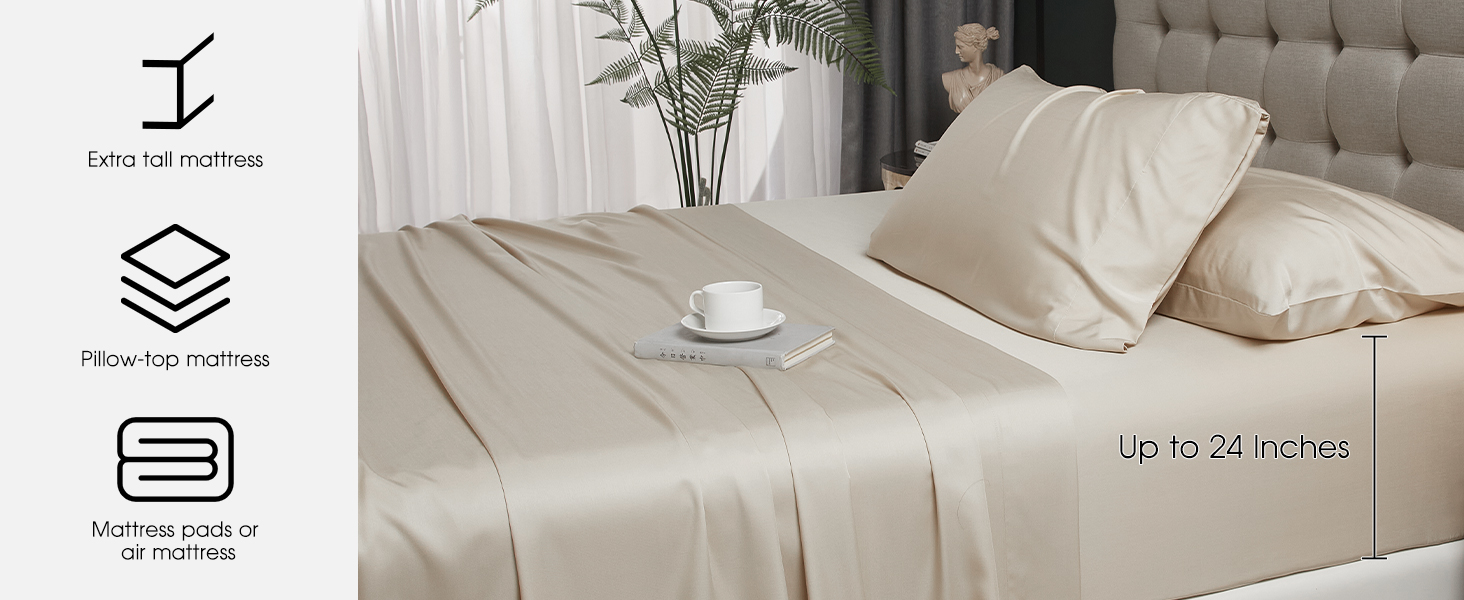 HYPREST King Size Bamboo Rayon Sheet Set - Deep Pocket Fits 18"-24" Mattress, Luxury Silky Soft Cooling Bed Sheets, Perf Fd332c4d De29 4f84 8db0 4af67768ace0. CR0,0,1464,600 PT0 SX1464 V1