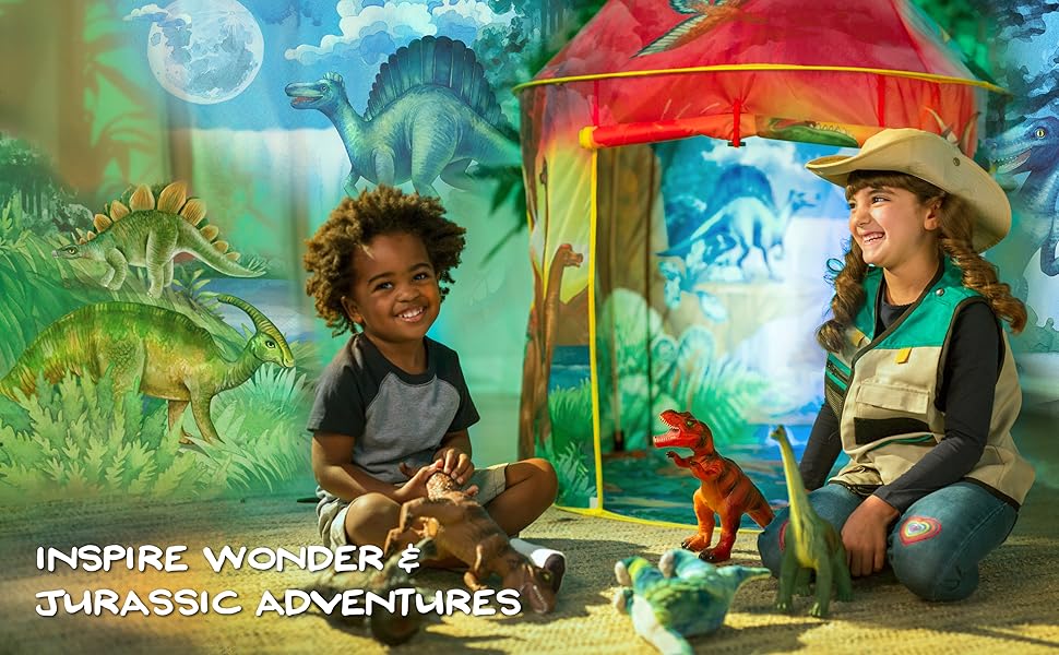 W&O Dinosaur Discovery Play Tent with Roar Button, an Extraordinary