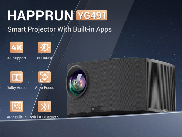 4k projector with wifi bluetooth