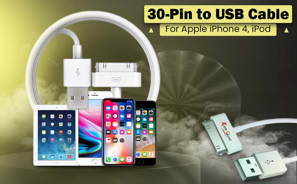 ATES-ATAJ 30-Pin to USB Cable  For Apple iPhone 4. iPod