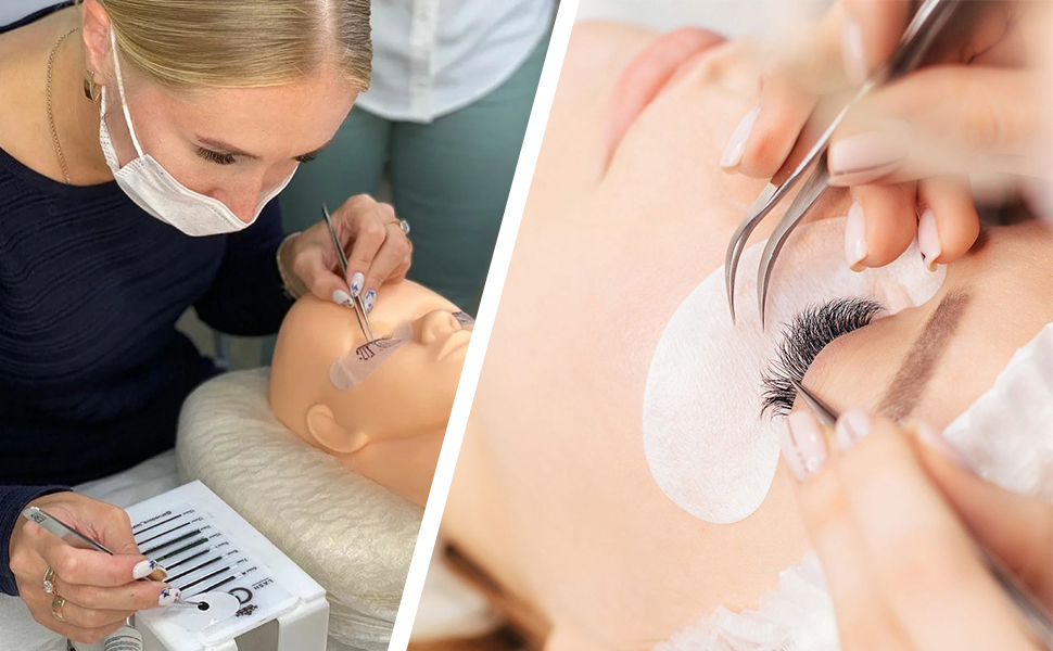 Eyelash Extension Kit Lash Mannequin Head With Replaced Eyelids Silicone