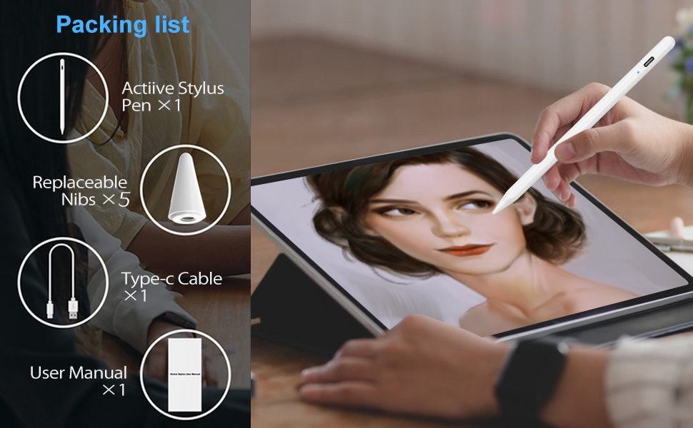 Stylus Pen for iPad,iPad Pencil for(20182023) iPad Pro 11/12.9,iPad 10th/9th/8th/7th/6th Gen