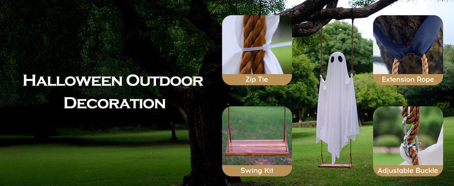 large scary halloween hanging ghost yard lawn porch party decor