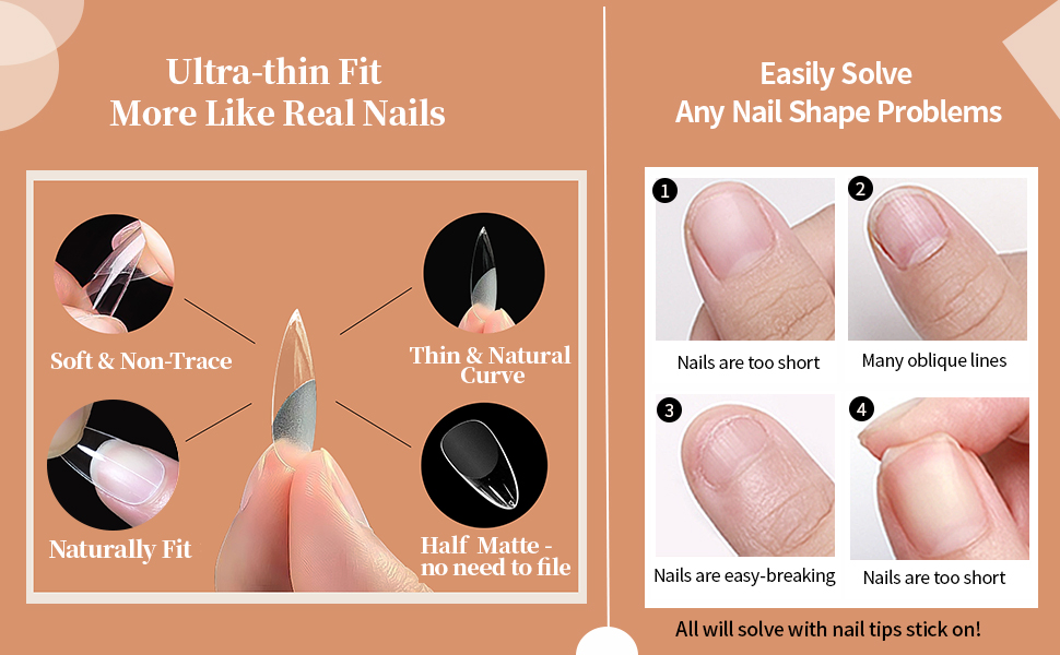 nail tips glue gel x nails