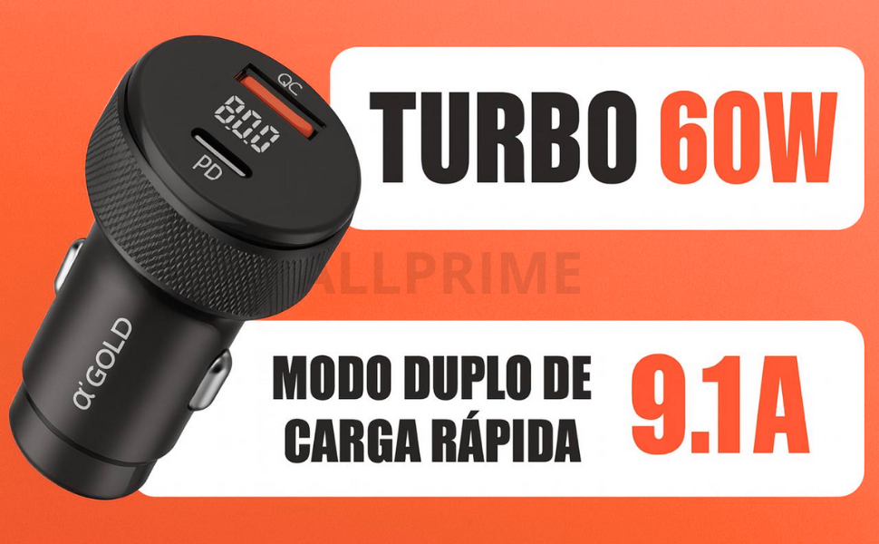 Carregador veicular turbo, Carregador veicular, carregador carro, carregador carro turbo