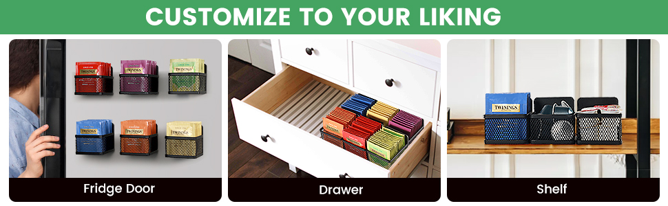 tea box organizer storage box