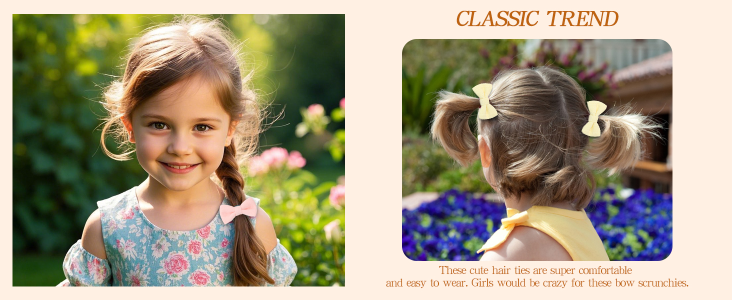 30 PCS Toddler Bow Hair Ties