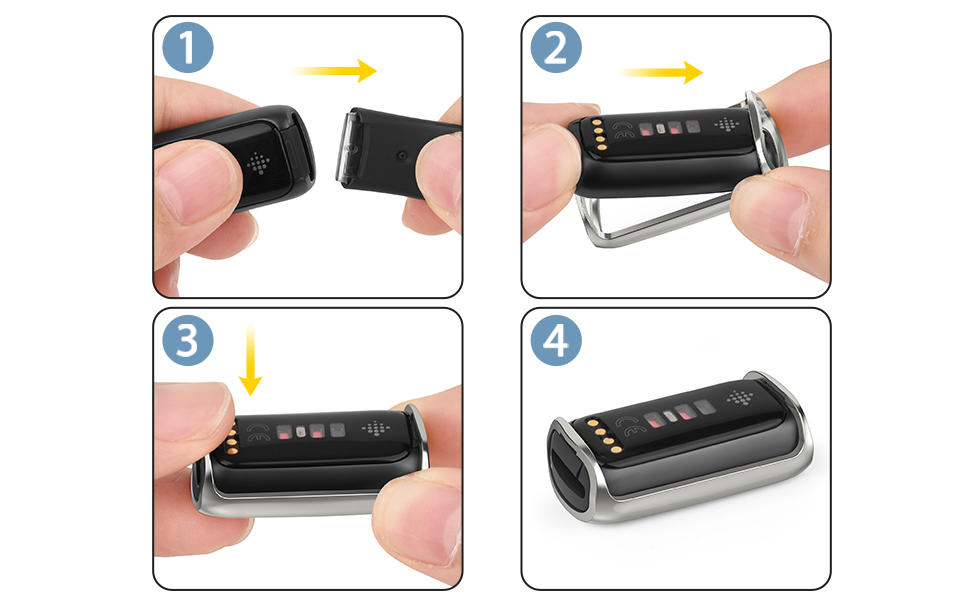 Vanjua Compatible with Fitbit Luxe Screen Protector Case