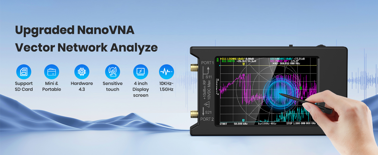 NanoVNA-H4 Vector Network Analyzer with 32GB Card 8 NanoVNA-H Vector Network Analyzer