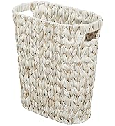 wicker trash can