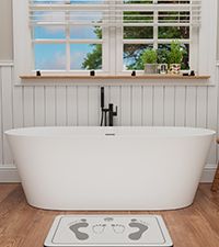 Stone Resin soaking matte white tub