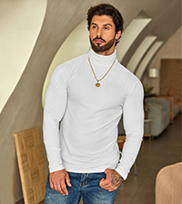 mens turtleneck t shirts