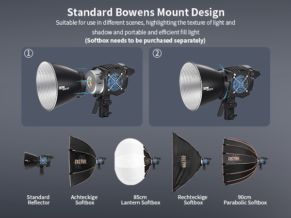 Amazon.com : ZHIYUN MOLUS B100 100W COB LED Video Light