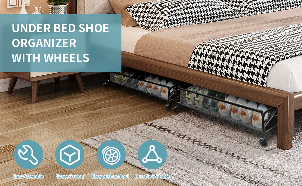 Under bed shoe storage