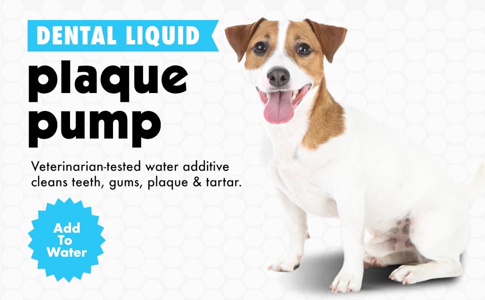 Petkin Dental Liquid Plaque Pump, 16 Fl Oz Dental Water