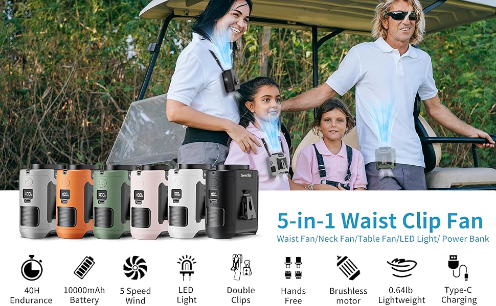 Socool portable waist fan