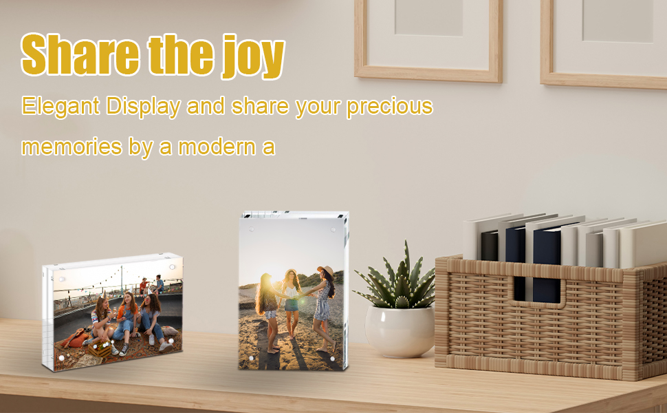 UOROMI Acrylic Picture Frame, 4 Pack 4x6 Clear Picture