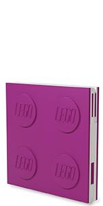 52438 LEGO Stationery Locking Notebook violet gel pen