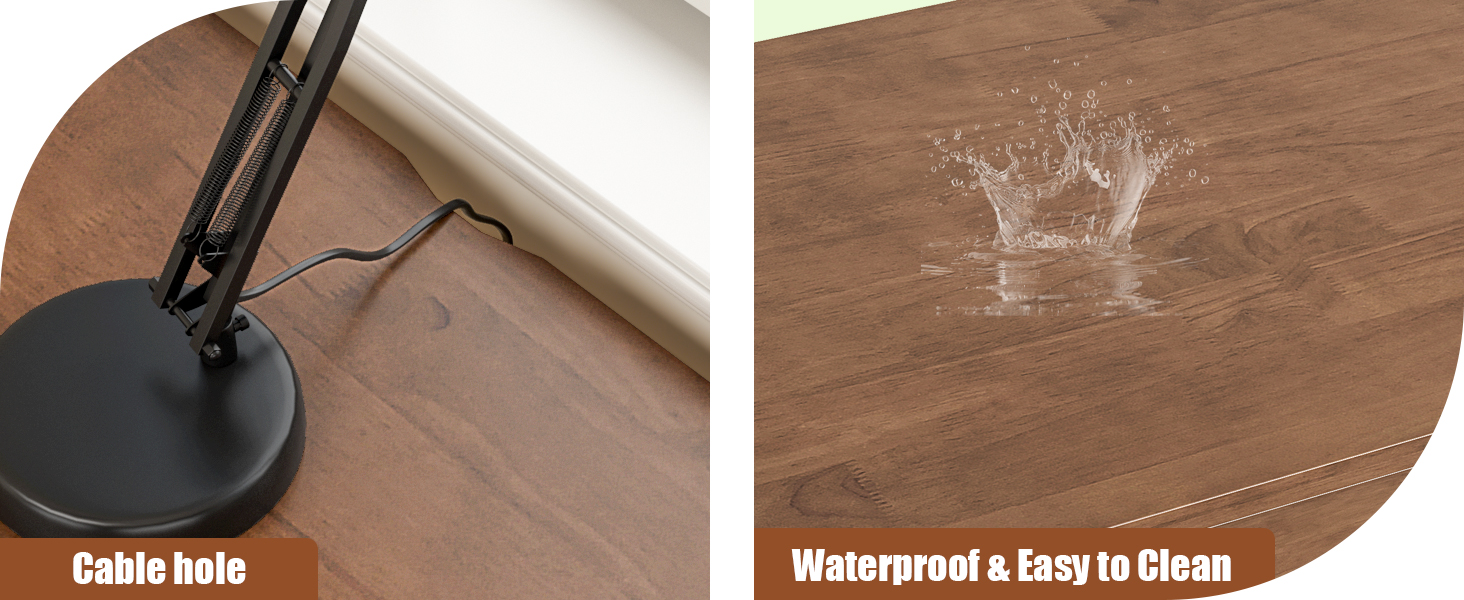 wooden desk