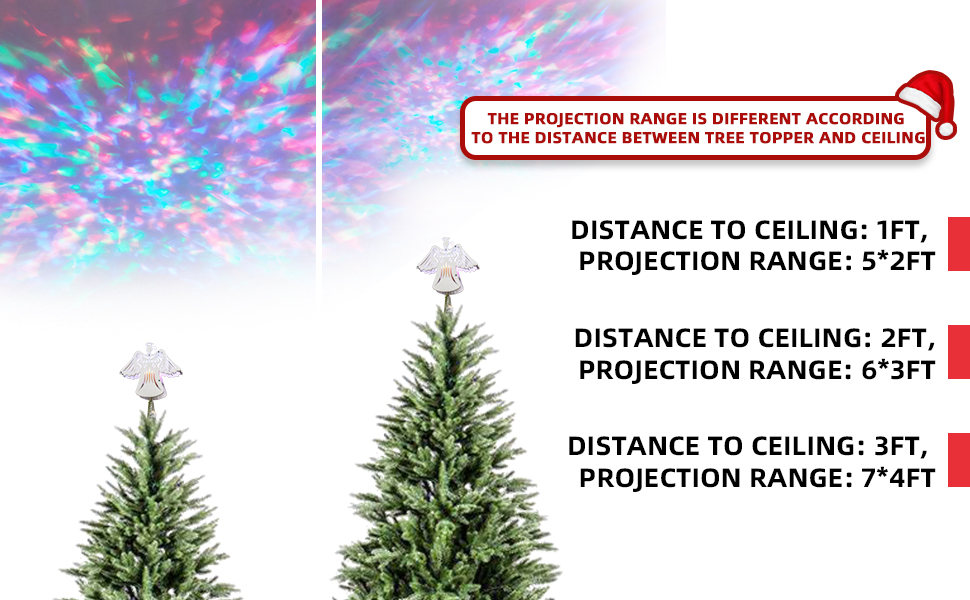 EAMBRITE Christmas Tree Topper, Angel Tree Topper with Rotating Magic