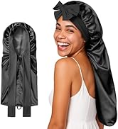 Umisleep 22 Momme Mulberry Silk Bonnet for Sleeping Women, Untangled Hair Care Bonnet, Extra Long...