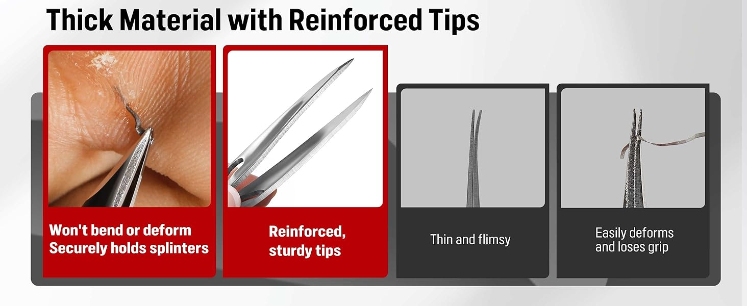 splinter out, tweezers first aid, splinter tweezers, pointed tweezers, fine tweezers, durox