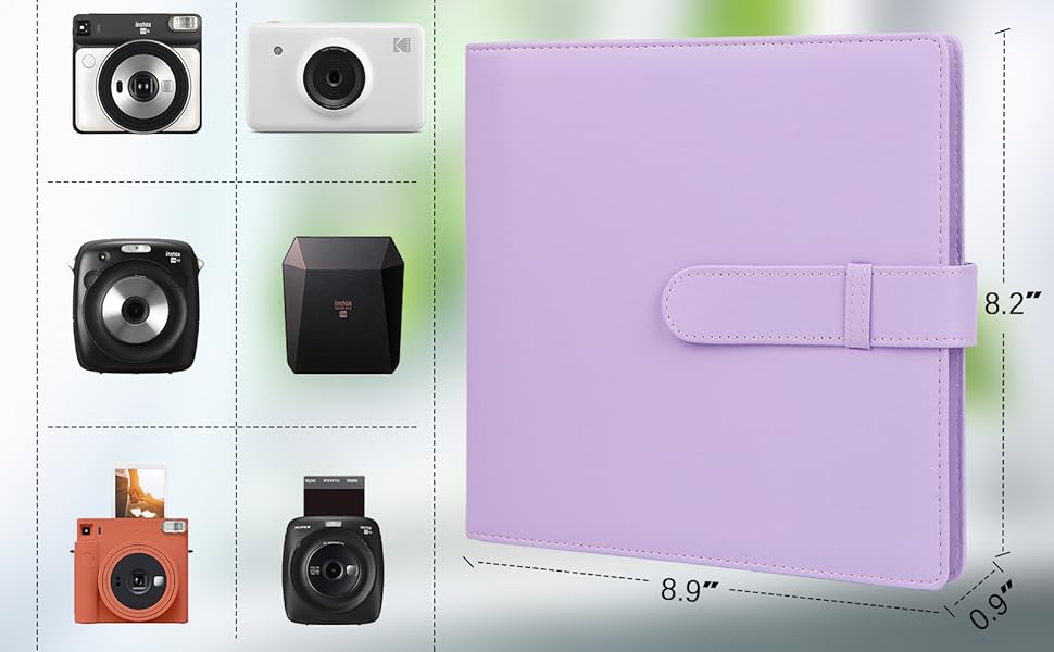 フィルムカメラ Fujifilm instax SQUARE COLLECTION ALBUM Amazon.com: 288 Pockets Photo Album for Fujifilm Instax