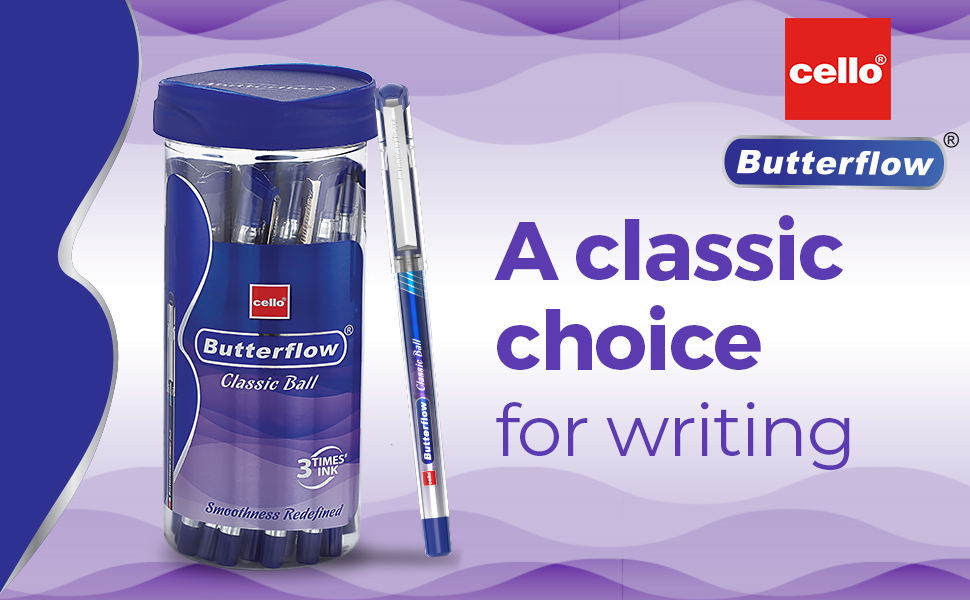 Cello Butterflow Classic Ball Pen Set Pack of 20 Ball Pens 20 Blue