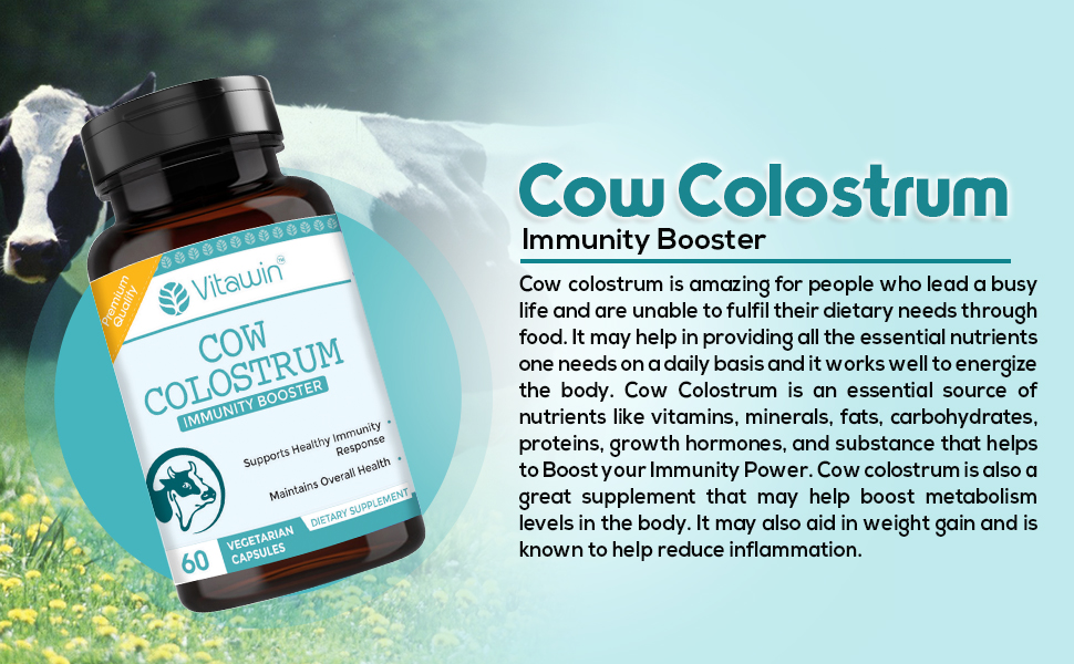 Buy VITAWIN Cow Colostrum, 500 mg, Ultimate Health Supplements For