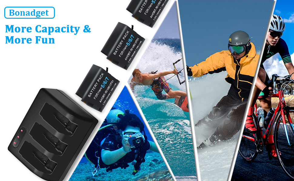 gopro hero 6 battery  bundle