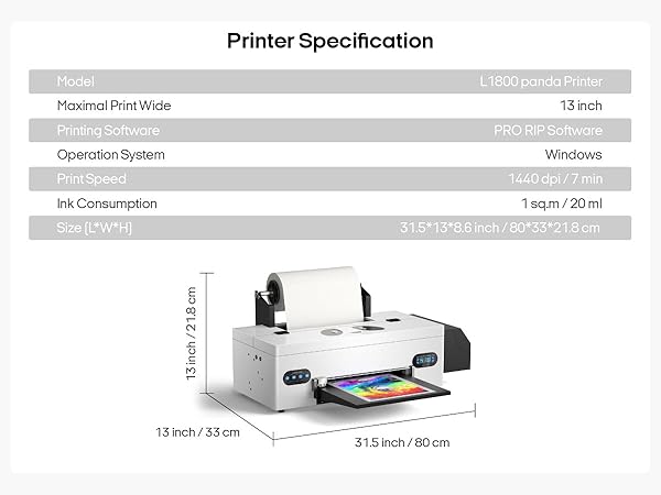 その他 life print Amazon.com : Procolored F13 Panda L1800 A3 DTF Printer 13