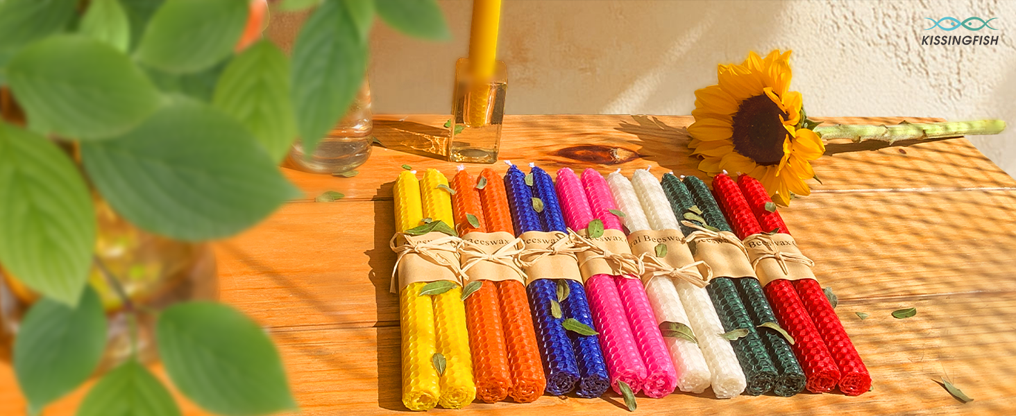 Natural Beeswax Candles Handrolled Bees Wax Candle For Home Decor