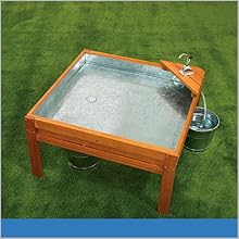 Excellerations Outdoor Water Table shown outdoors 