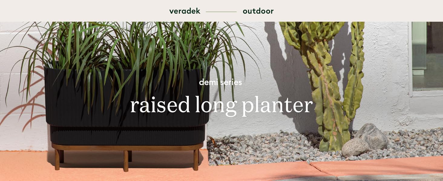 Veradek Demi Series Raised Long Planter for Indoor/Outdoor