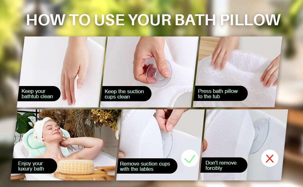 bath headrest pillow