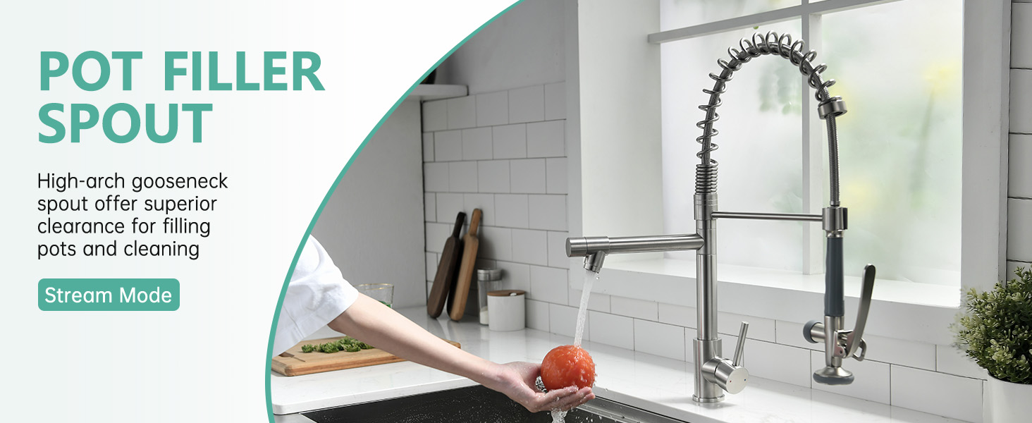kitchen faucets with pot filler