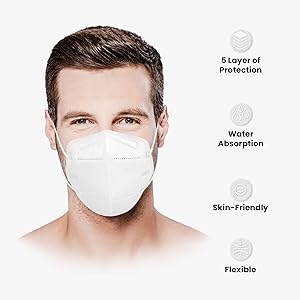 5 layers of safety masks face mask dolce calma kn95 fashion adult face masks 95 percent tested black