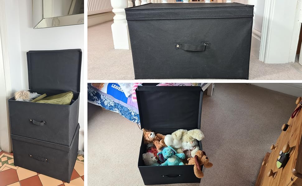 Neusu Heavy Duty XL Foldable Storage Box 50cm x 40cm x 30cm (60 Litre