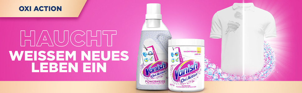 Vanish Oxi Action Gel Powerweiss – Fleckenentferner Gel ohne Chlor ...