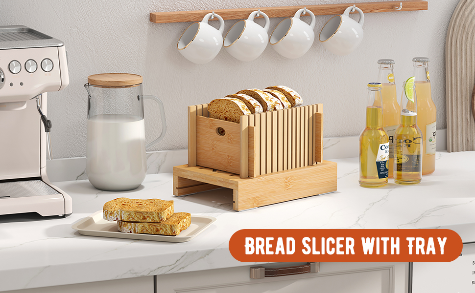bread slicer with tray