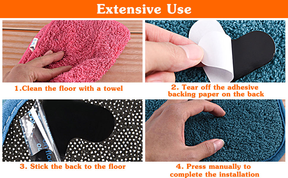 HAOBAOBEI Rug Grippers, 16 Pack Non Slip Double Sided Rug