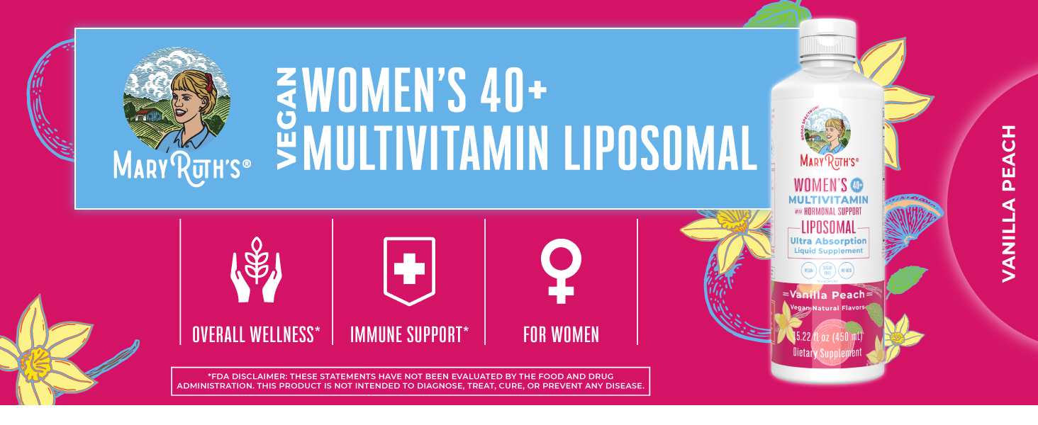 Women's 40+ Multivitamin Liposomal, Vanilla Peach, 15.22 oz