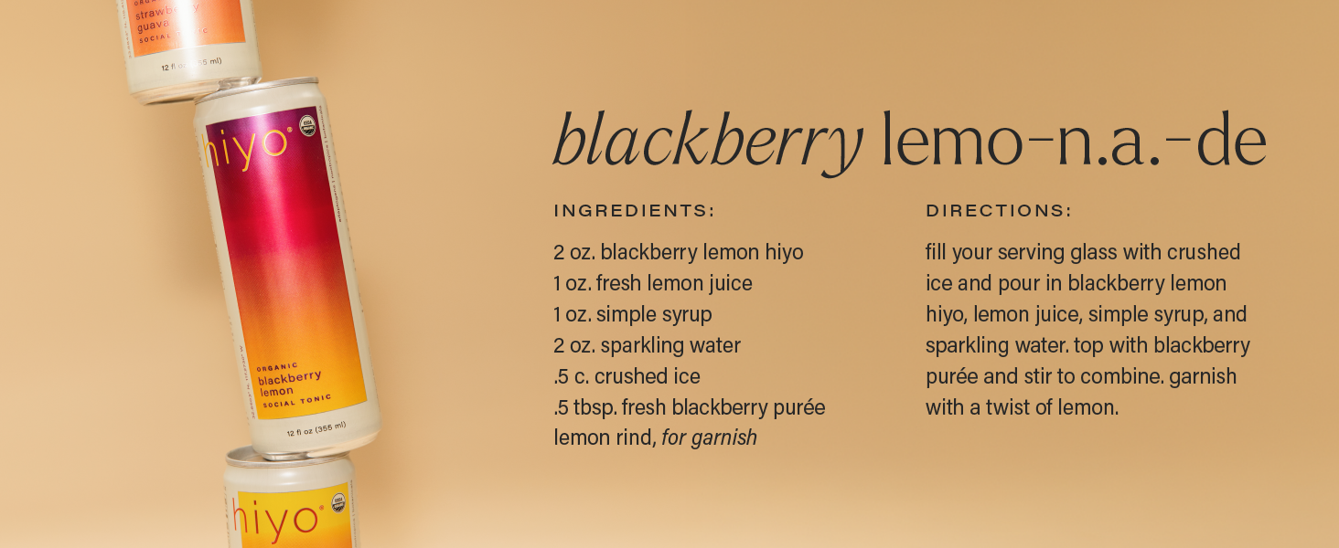 fd88eddf-2877-4ab2-a3f9-2eb36e9307a9.__CR0,0,1464,600_PT0_SX1464_V1___ Hiyo Organic Social Tonic - Peach Mango, 4 pack- N.A. Functional Seltzer, Sparkling Water Crafted with Organic Adaptogens, Nootropics & Botanicals