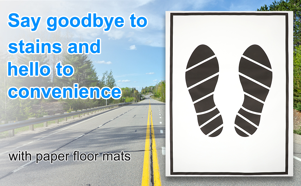 IMIKEYA Paper Floor Mat 25Pcs Disposable Car Floor Mats