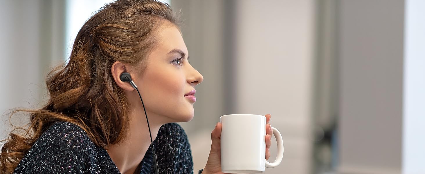 USB stereo audio earbuds for music listening