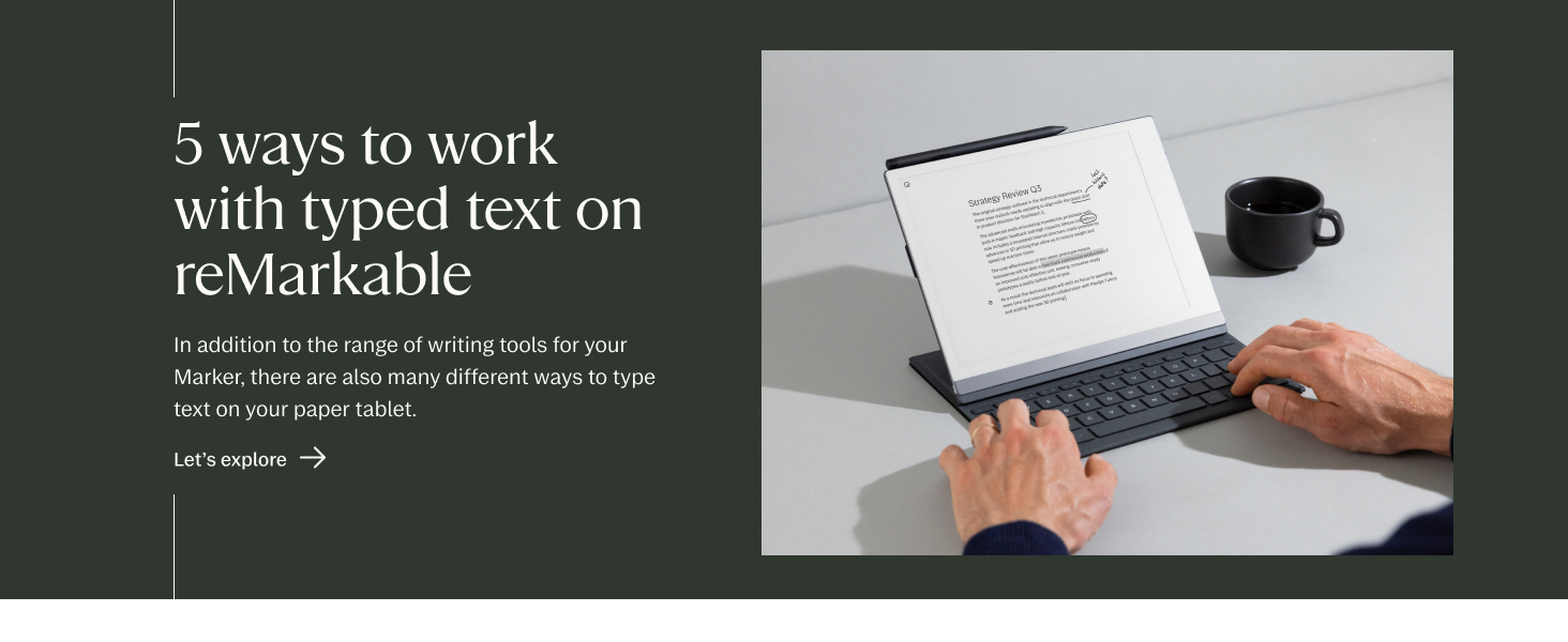 reMarkable 2, reMarkable accessories, remarkable tablet, remarkable keyboard, type folio, case